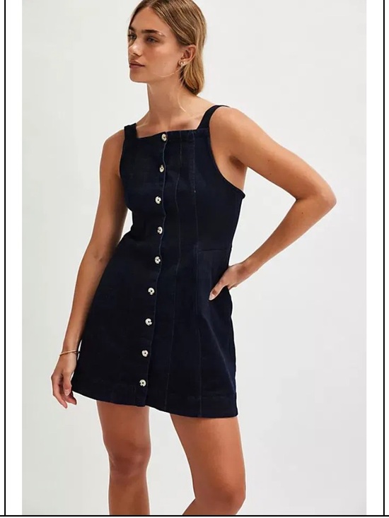 Free People Dresses & Skirts - Free People Denim Mini Dress Size XS